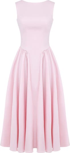 Florentina Open Back Cocktail Midi Dress