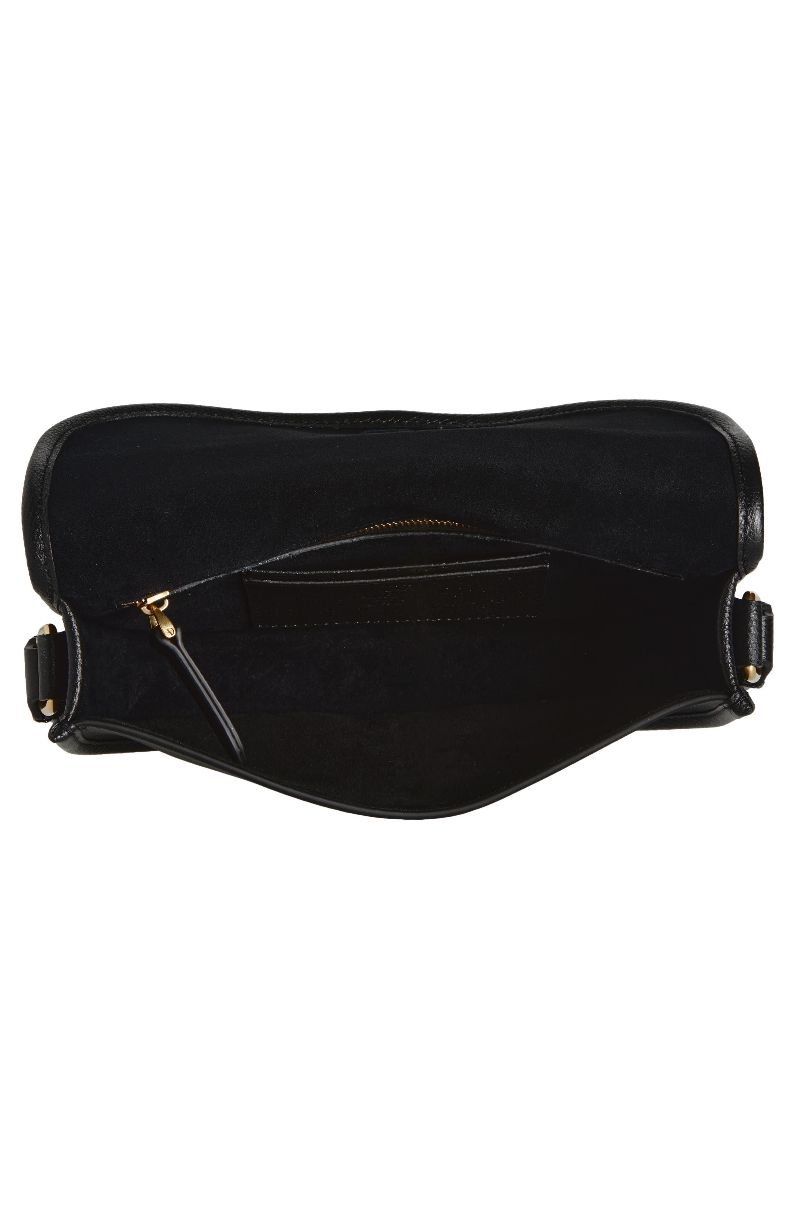 Valentino Small Antibes Leather Crossbody Bag, Alternate, color, Black