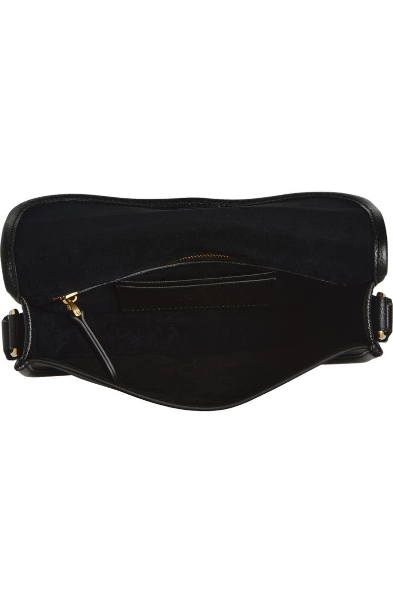 Valentino Small Antibes Leather Crossbody Bag, Alternate, color, Black