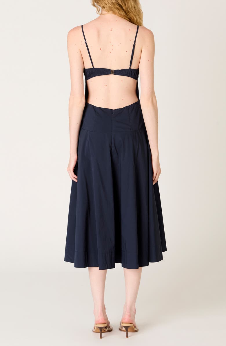 Nia Amor Open Back Cotton Blend Dress, Alternate, color, Midnight