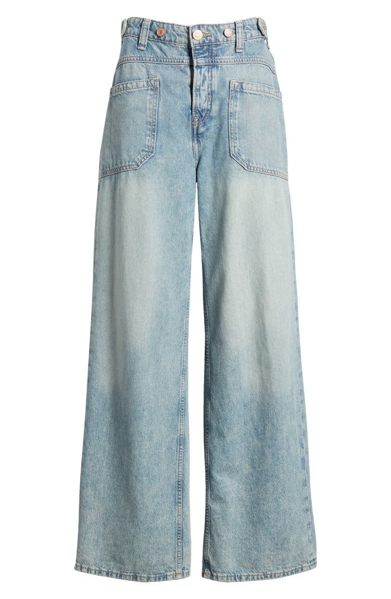 Free People We the Free Palmer Cuffed Baggy Jeans, Alternate, color, La La Land