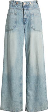 Free People We the Free Palmer Cuffed Baggy Jeans