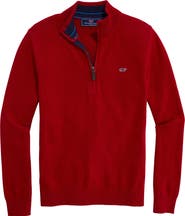 vineyard vines Kids' Boathouse Half Zip Cotton Sweatshirt