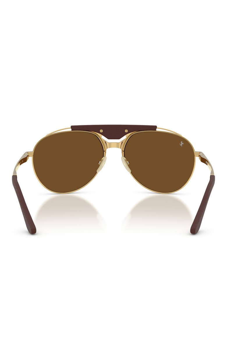 59mm Polarized Pilot Sunglasses, Alternate, color, GOLD / BROWN POLAR
