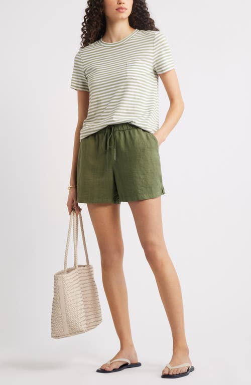 CASLONR CASLON(R) LINEN DRAWSTRING SHORTS
