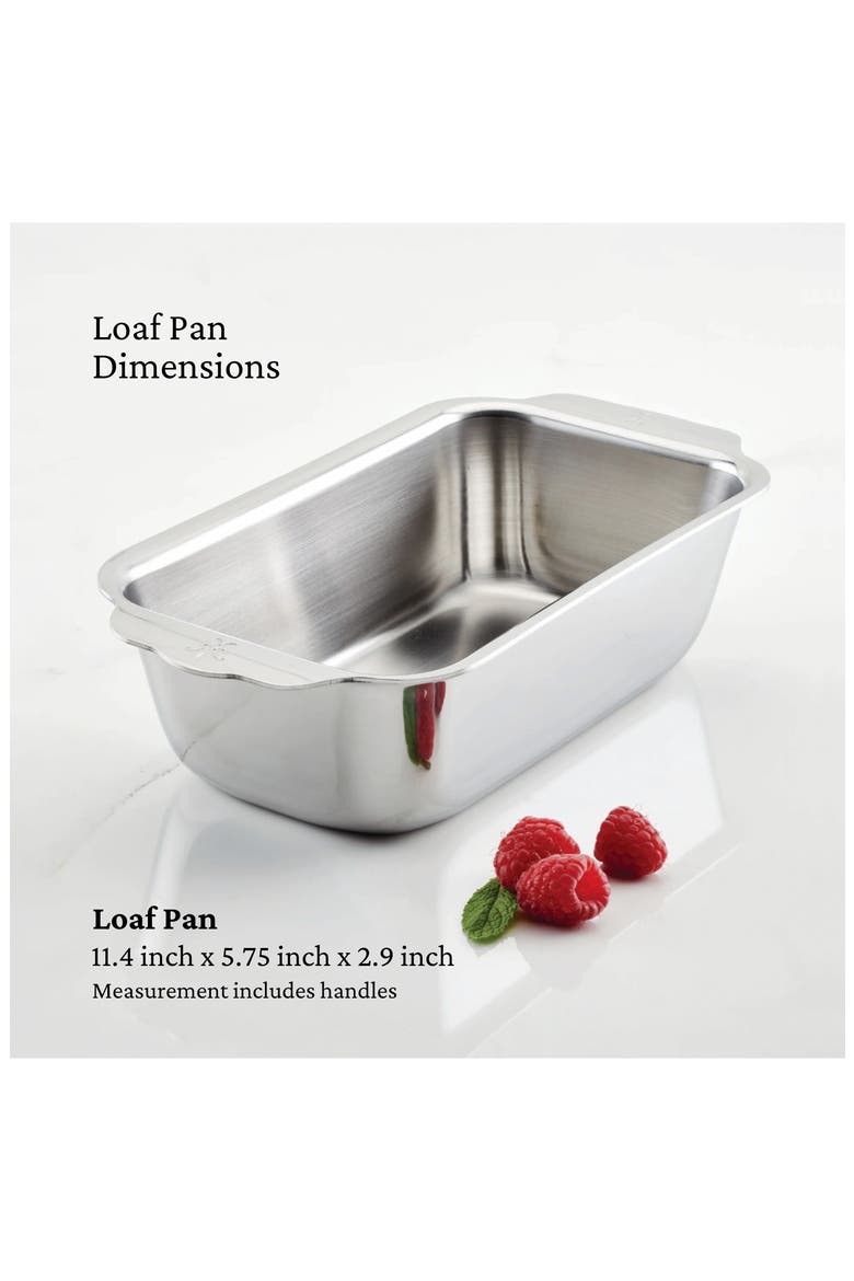 OvenBond Tri-Ply Clad 9" x 5" Loaf Pan, Alternate, color, SILVER
