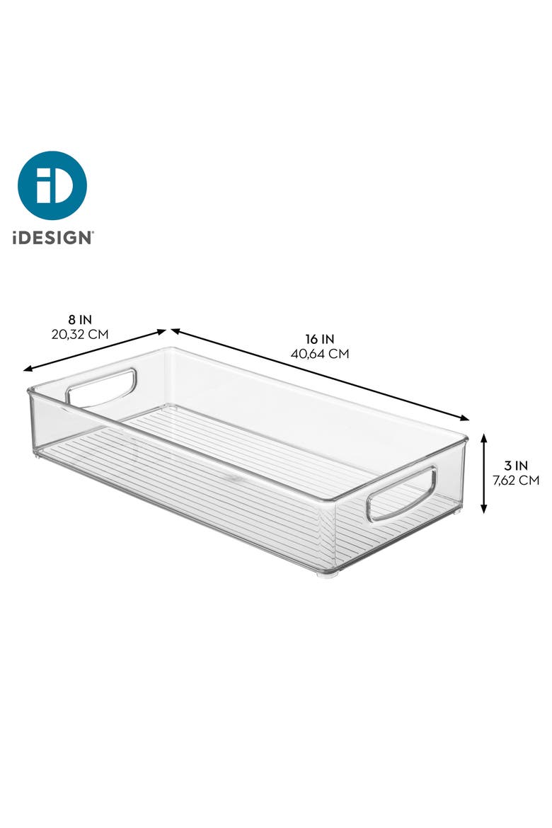 Stackable Pantry Storage Bin with Handles, Set of 4, Clear, Made in USA, Alternate, color, Clear