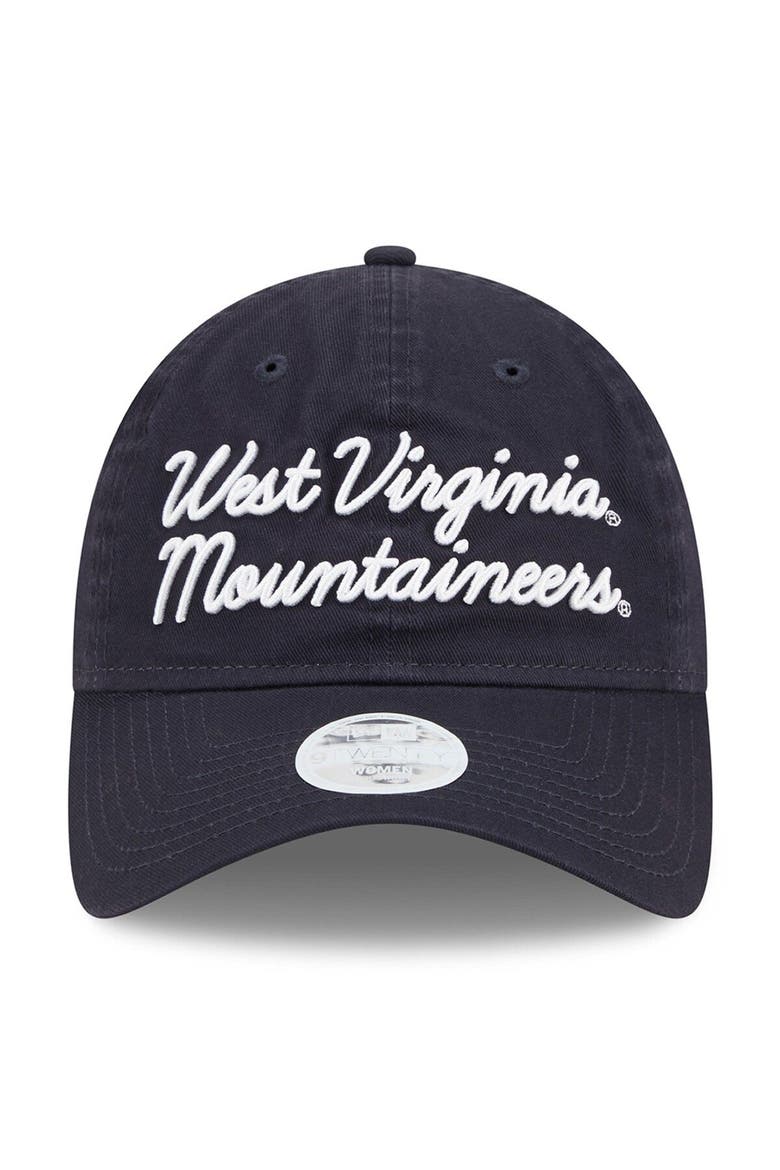 Women's New Era Navy West Virginia Mountaineers Script 9TWENTY Adjustable Hat, Alternate, color, Navy