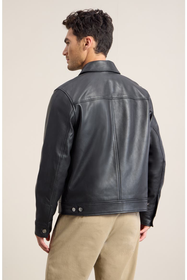 Leather Jacket, Alternate, color, BLACK