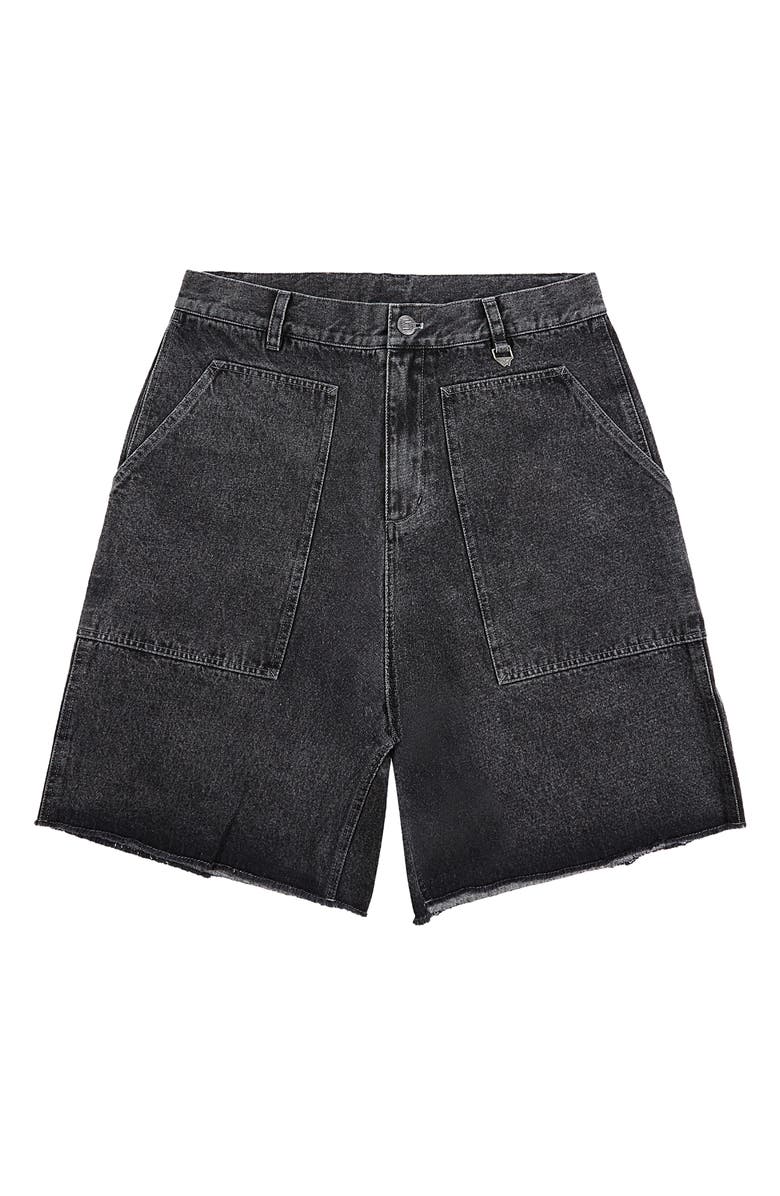 PAPER PLANES Utility Denim Shorts, Main, color, Black