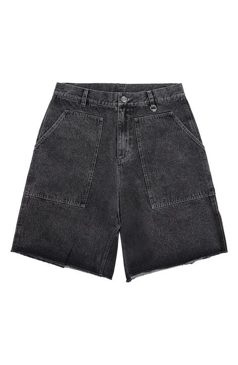 Utility Denim Shorts