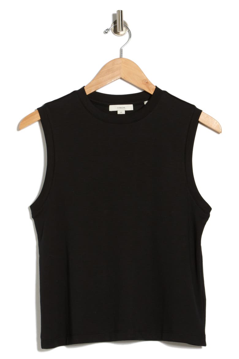 Pima Cotton Tank, Alternate, color, BLACK