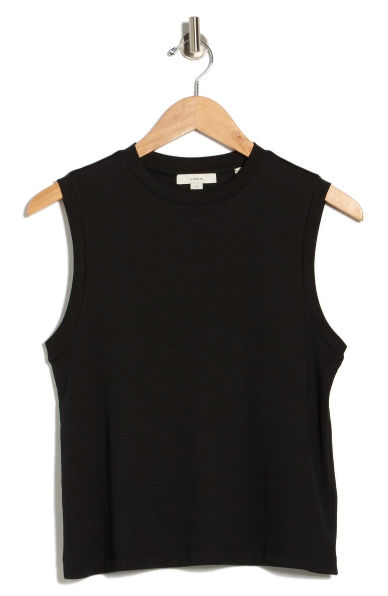 Vince Pima Cotton Tank, Main, color, Black