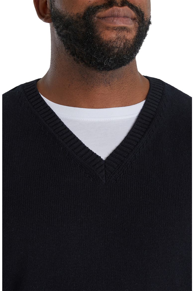 Essential V-Neck Sweater Vest, Alternate, color, BLACK