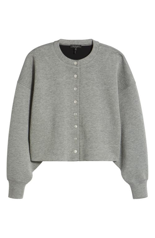 Rag & Bone Abby Scuba Knit Cardigan In Hthrgry