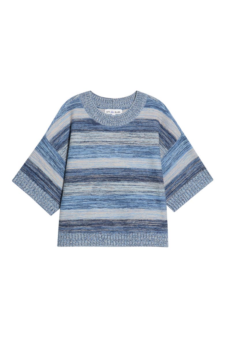 Broome Marled Stripe Sweater, Alternate, color, NAVY