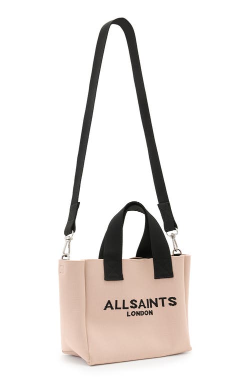 Allsaints Mini Izzy Recycled Polyester Tote In Rose Dust Pink