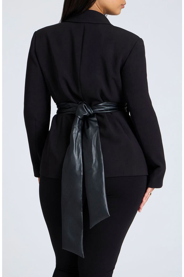 Wrap Blazer, Alternate, color, BLACK