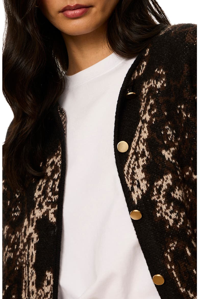 Jacquard Cardigan, Alternate, color, BLACK PAISLEY