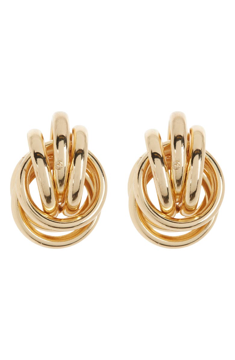 EYE CANDY LOS ANGELES Sophia Big Stud Earrings, Alternate, color, Gold