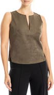 MAX STUDIO Sleeveless Faux Suede Top