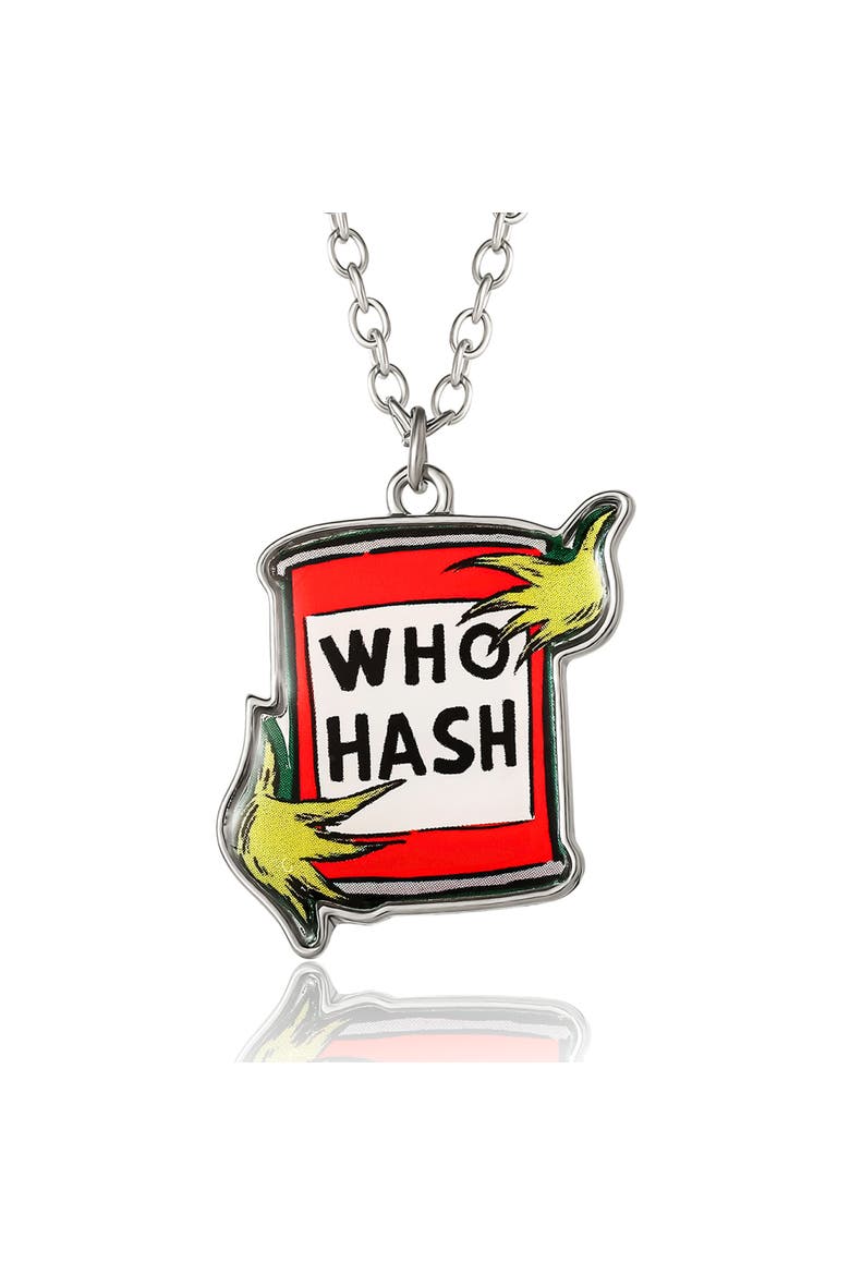 The Grinch Who Hash Necklace, 16"+3", Main, color, Red