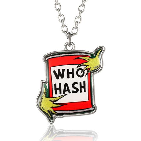 The Grinch Who Hash Necklace, 16"+3"