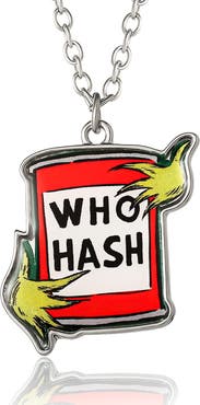 Dr. Seuss The Grinch Who Hash Necklace, 16"+3"