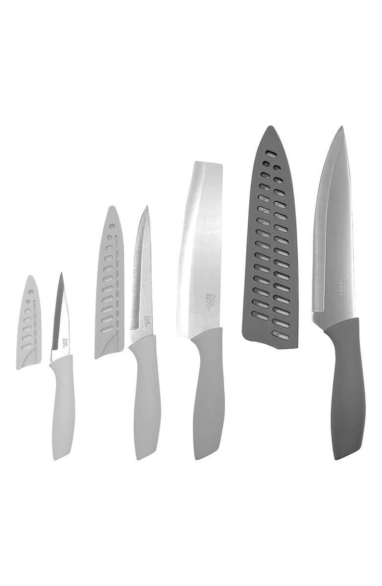 Cook Savvy 4-Piece Knives & Covers Set, Main, color, 