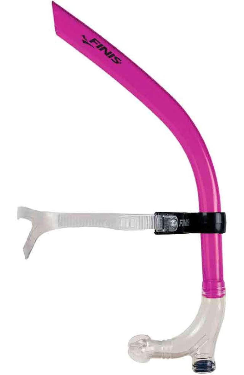 FINIS Original Swimmers Snorkel Center Mount Design For Swim Training Adjustable Fit Purge Valve, Main, color, Pink