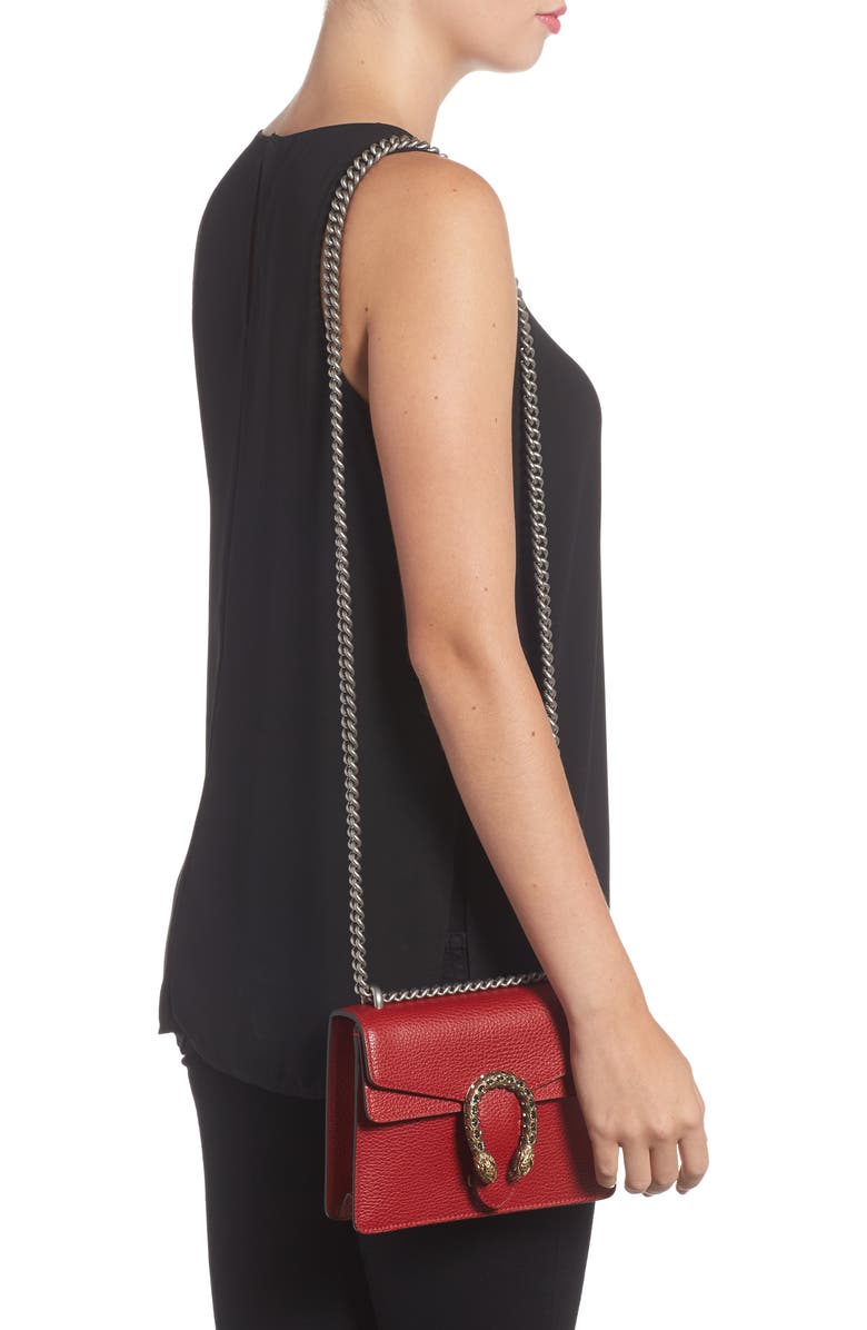 Gucci Mini Dionysus Leather Shoulder Bag, Alternate, color,
