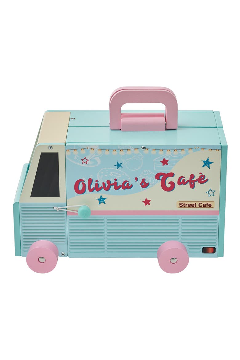 Olivia's Cafe Doll Food Truck Set, Main, color, BLUE/ PINK