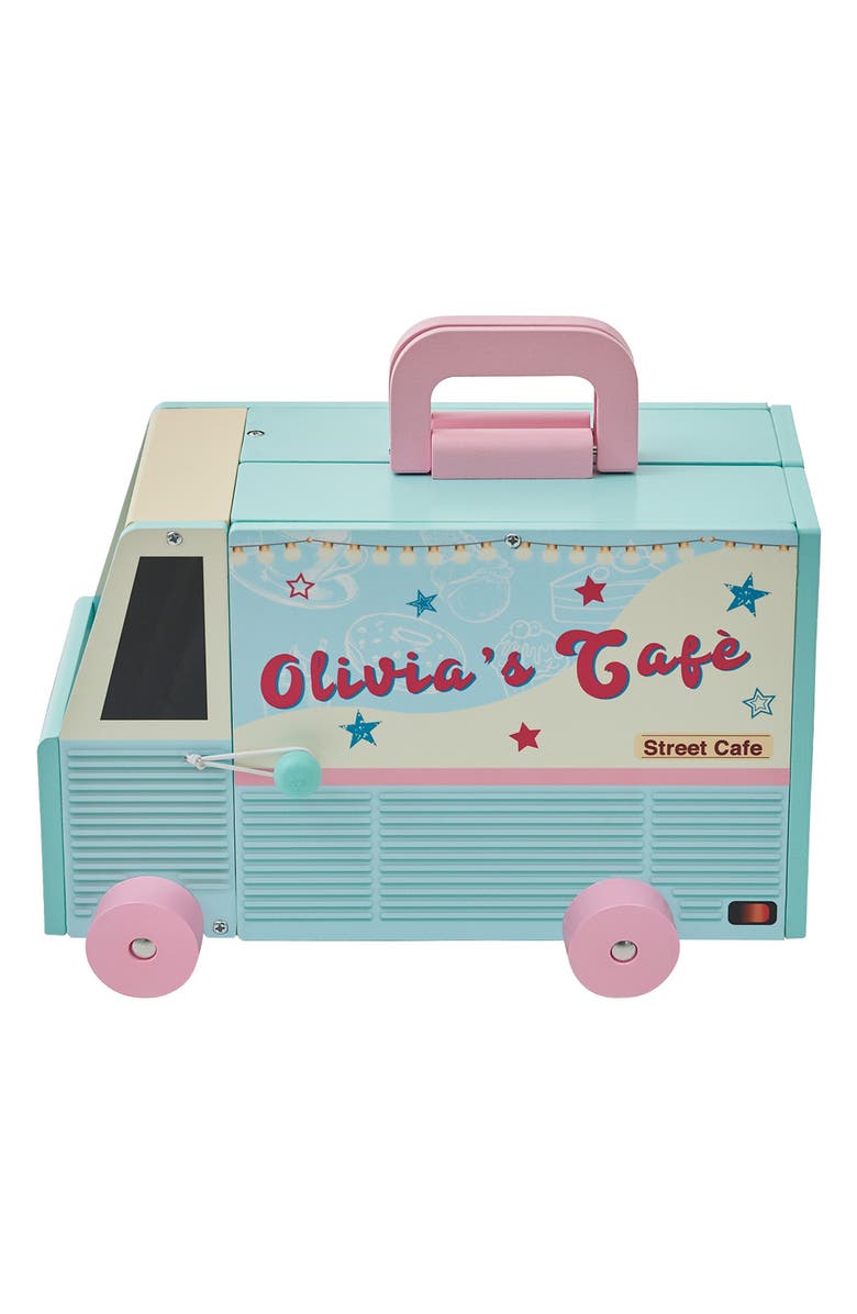 Teamson Kids Olivia's Cafe Doll Food Truck Set, Main, color, Blue/ Pink