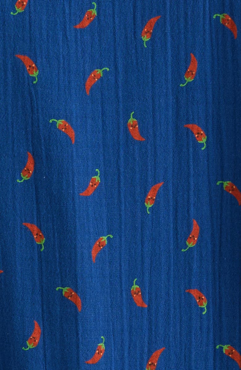Tucker + Tate Cotton Gauze Romper, Alternate, color, Blue Galaxy Chili Peppers