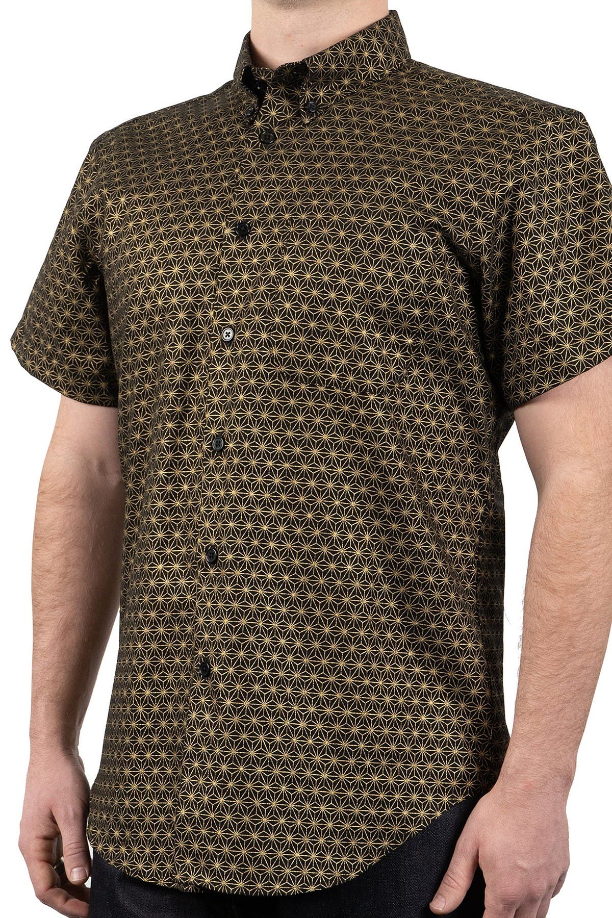 Naked & Famous Denim Japanese Golden Kimono Short Sleeve Shirt (Men ...