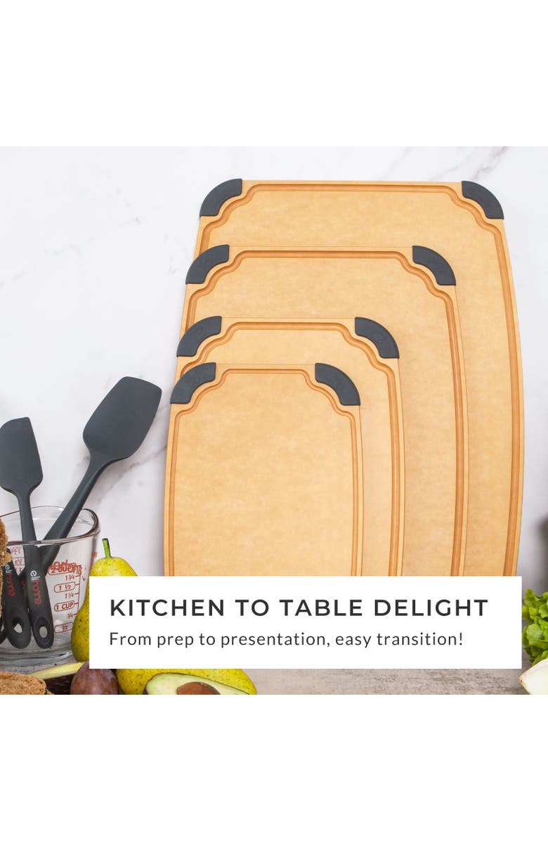 Eli Home Essential Series 4-in-1 Cutting Board Set, Alternate, color, Brown
