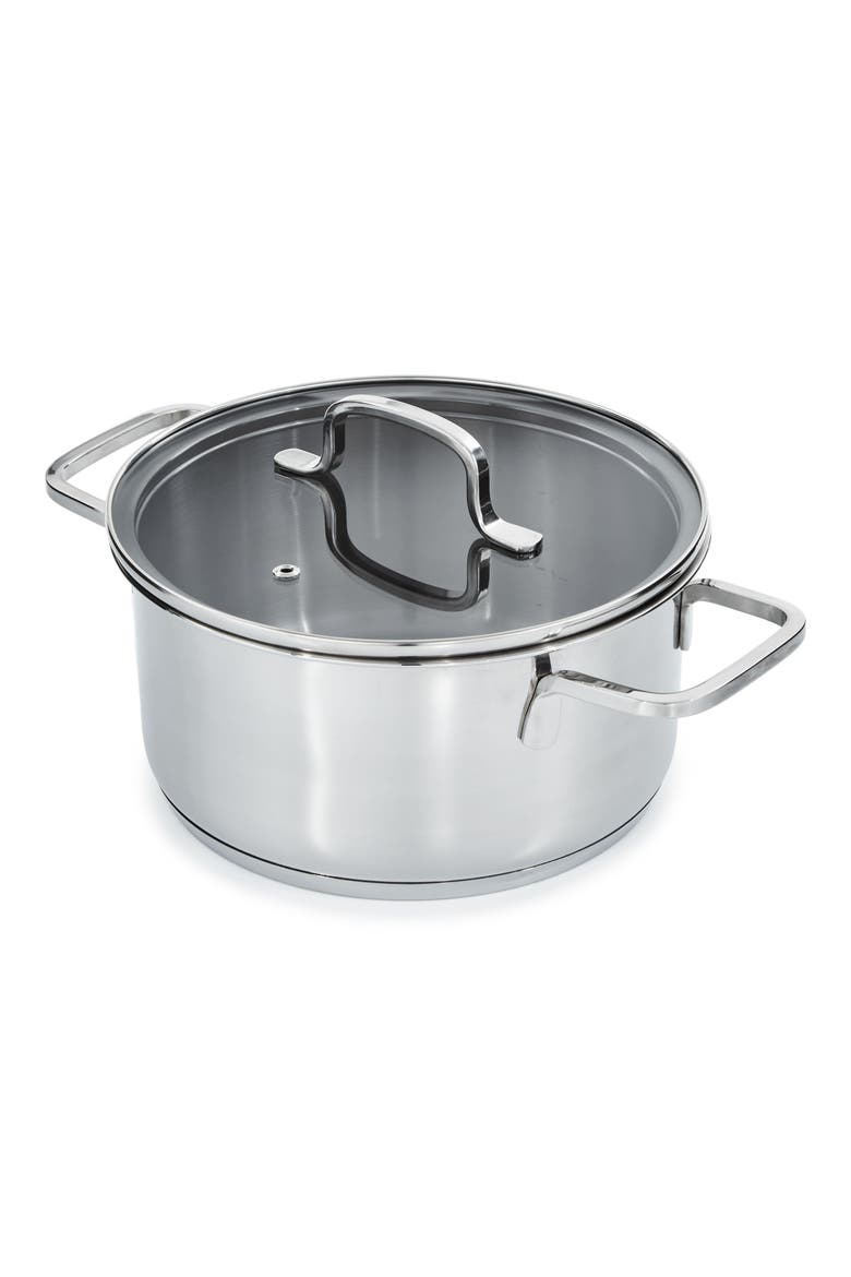 DiNA Helix 3.2-Quart Stockpot, Main, color, SILVER