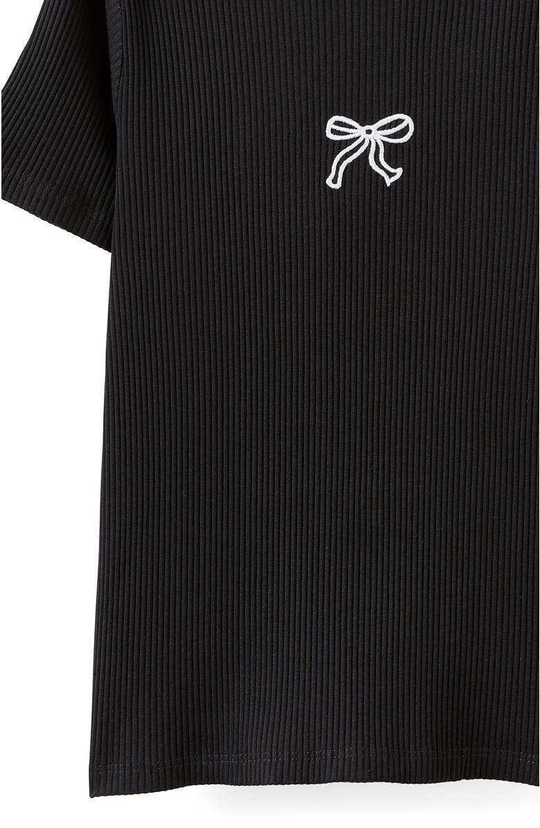 Cotton On Kids Kid's Fitted Ss Essential Tee, Alternate, color, Black Bow