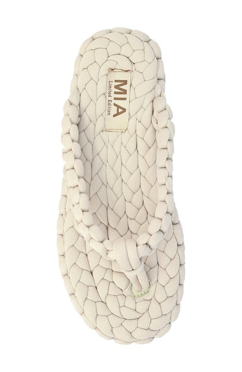 Mia Limited Edition Monako Woven Flip Flop In Sand