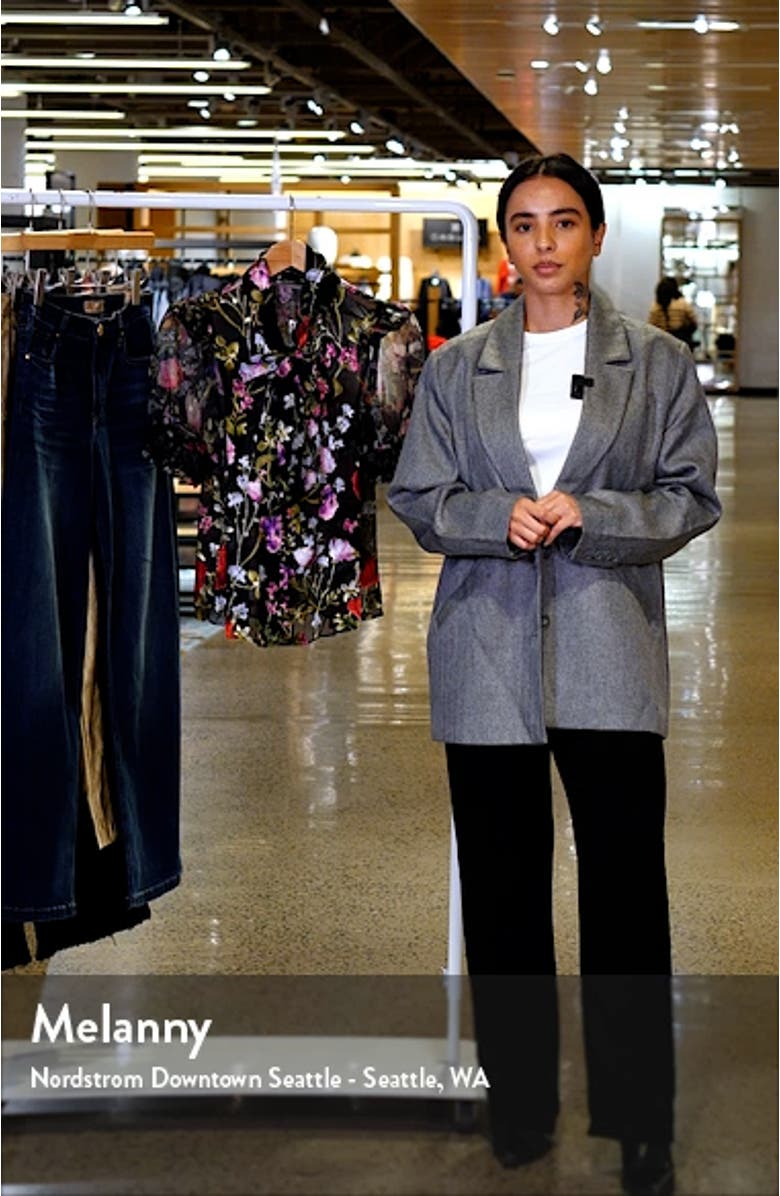 Brentley Floral Tie Neck Puff Sleeve Top, sales video thumbnail