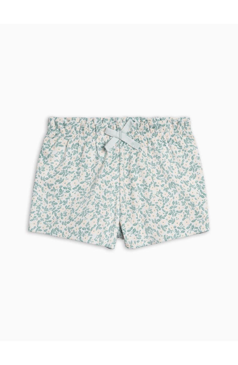 KENDI by Colored Organics Organic Fay Ruffle Shorts, Main, color, Arbor Floral / Powder + Shell