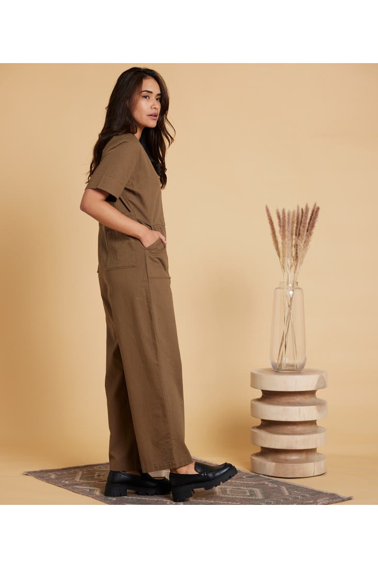 Gemini Jumpsuit, Alternate, color, Teak