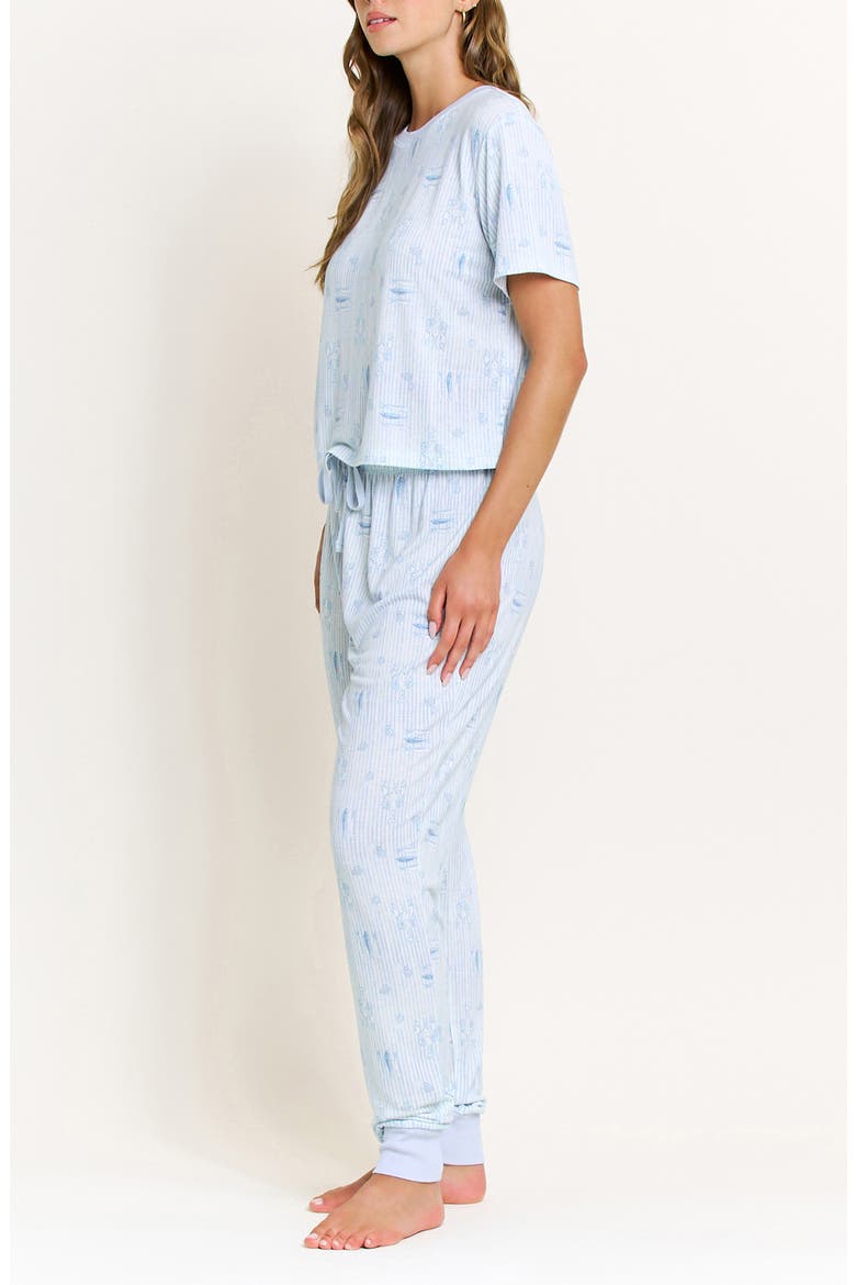 Star Seeker Tee & Jogger Pajamas, Alternate, color, SALTWATER SONATA
