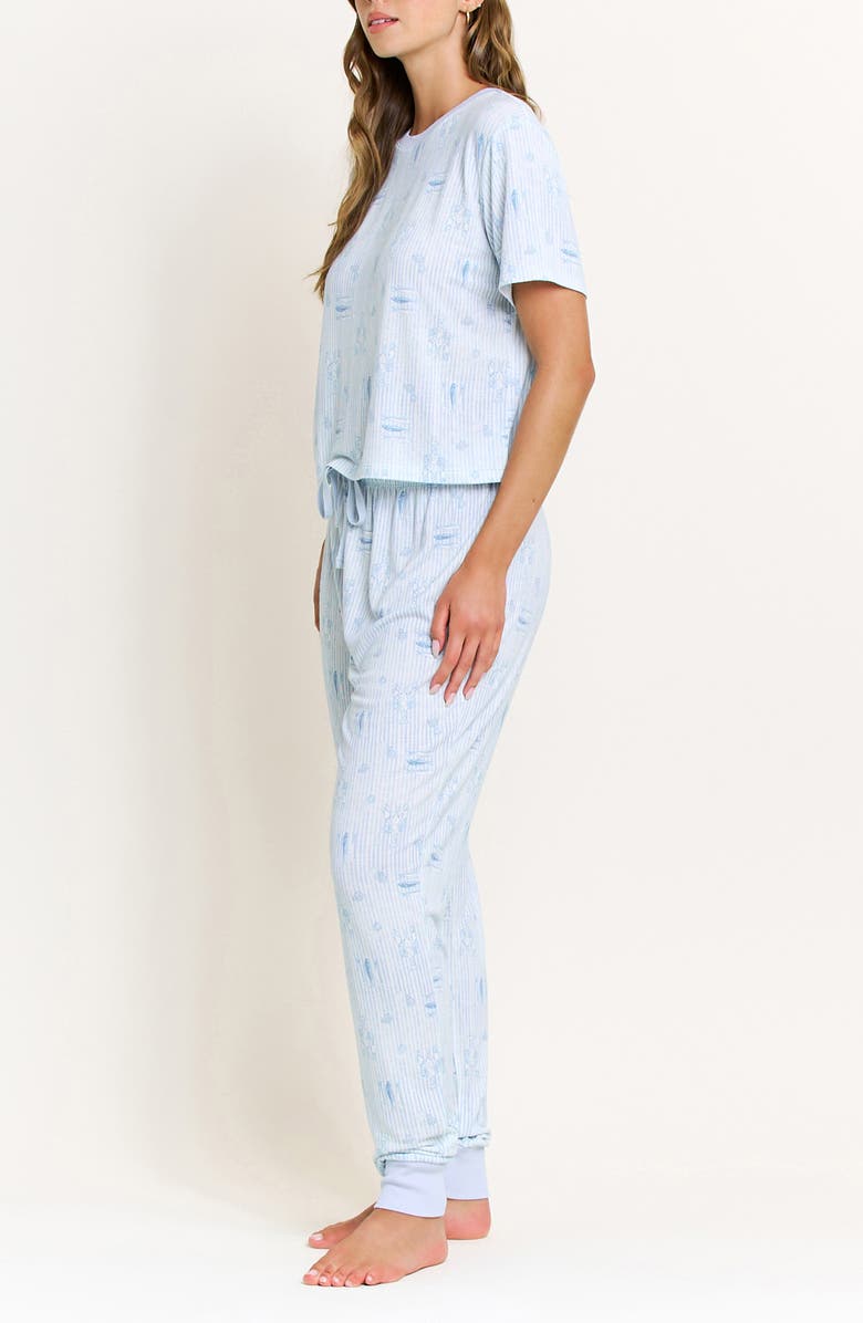 Honeydew Star Seeker Tee & Jogger Pajamas, Alternate, color, Saltwater Sonata