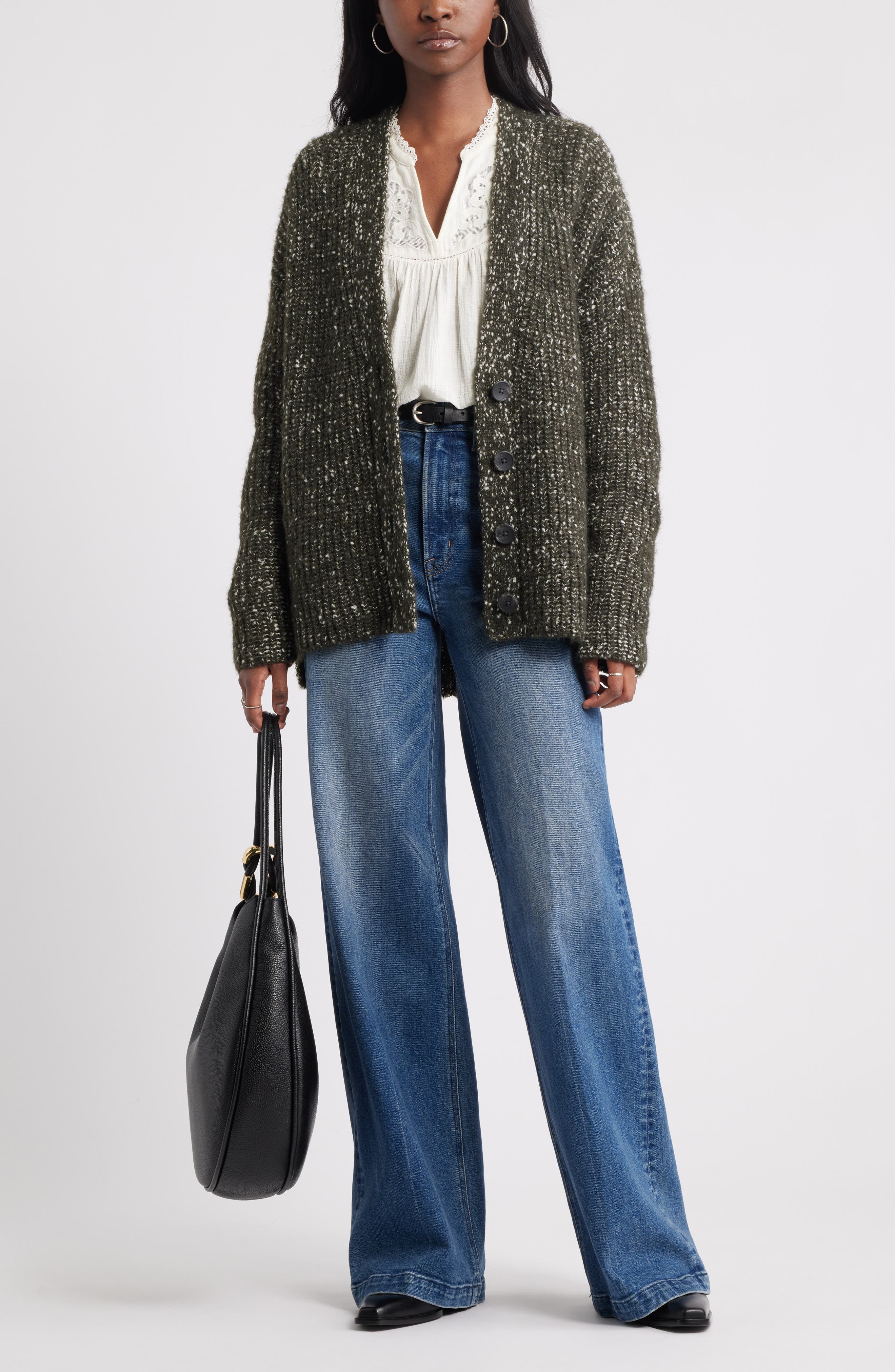 Oversize Nubby Cardigan - image 4