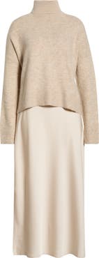 Vince Camuto Slipdress with Turtleneck Sweater