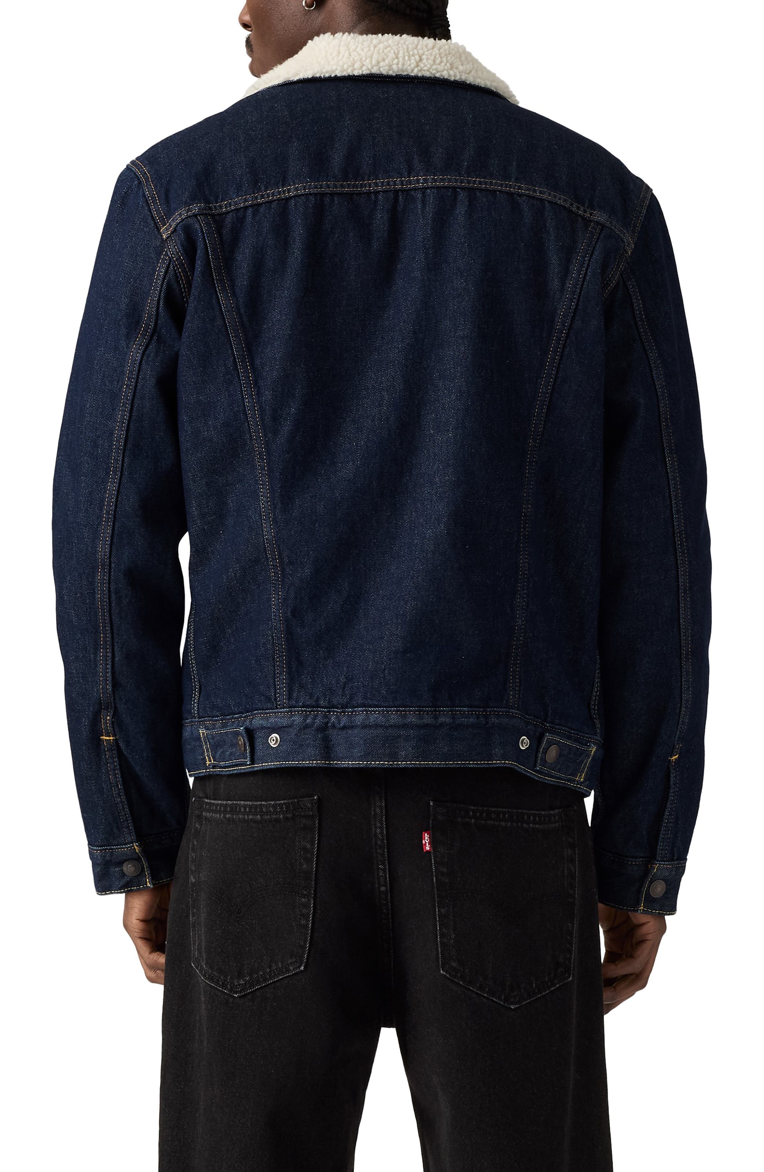 Type III Fleece Lined Denim Trucker Jacket - image 2