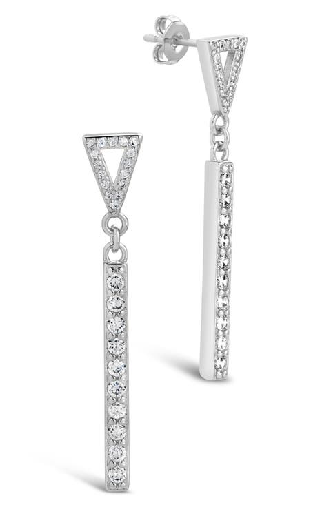 Kiki Cubic Zirconia Linear Drop Earrings