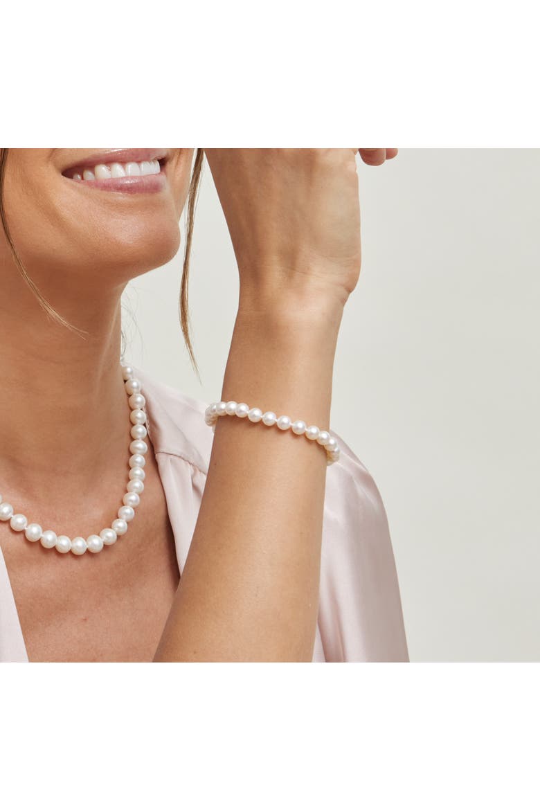 6.0-6.5mm Akoya White Pearl Bracelet, Alternate, color, White Pearl