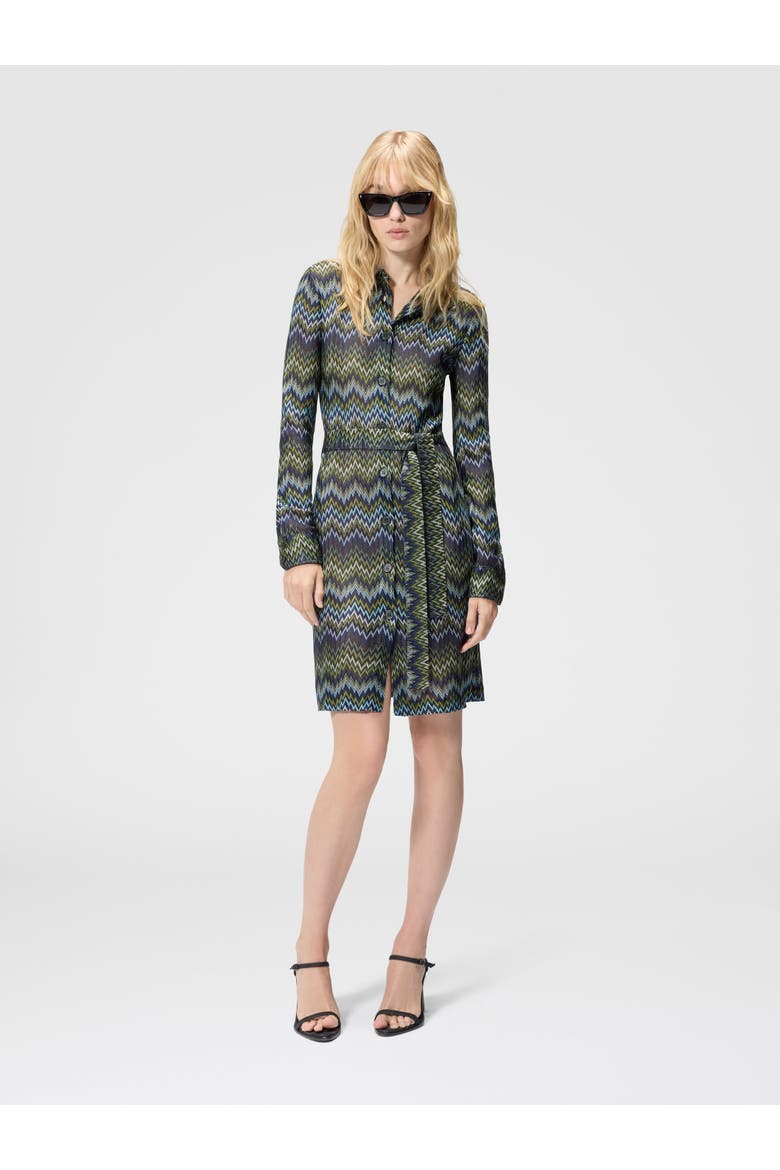 Midi Shirt Dress In Viscose, Alternate, color, Multicoloured
